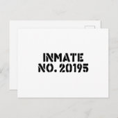 Carte Postale détenu no 20195 (Devant / Derrière)