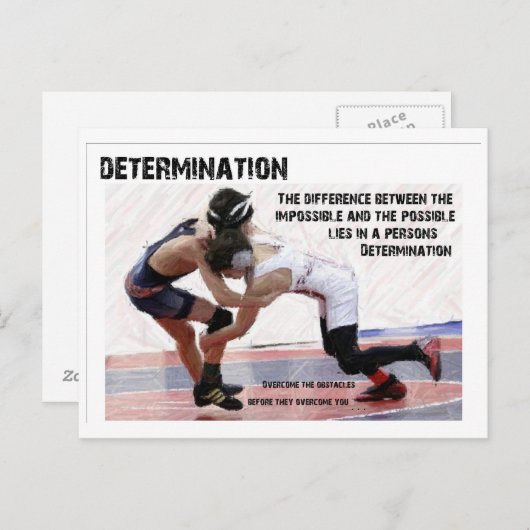 Carte Postale Détermination (Devant / Derrière)