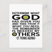 Carte Postale Déterminez Ce Que Dieu Vous A Donné Citation D'Aqu (Devant)