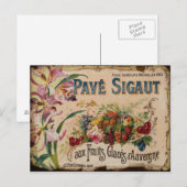 Carte postale d'étiquette vintage (Devant / Derrière)