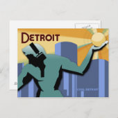 Carte postale Detroit (Devant / Derrière)