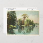 Carte Postale Détroit, lac à Palmer Park (Devant / Derrière)