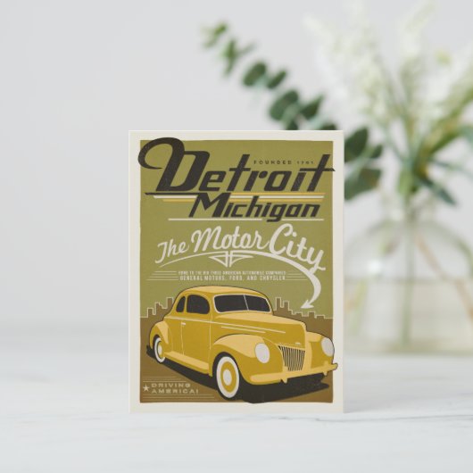 Carte Postale Detroit, MI (Debout devant)