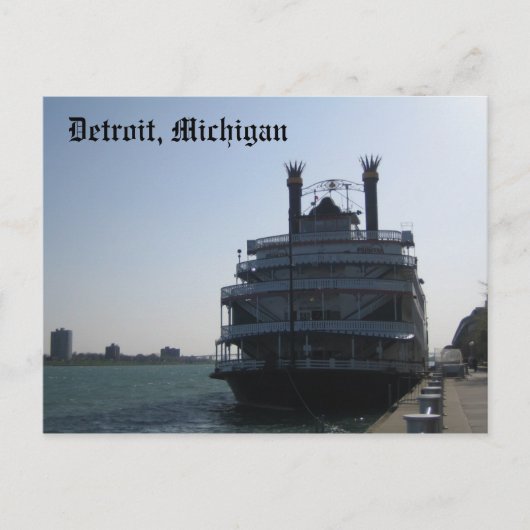 Carte Postale Detroit, Michigan (Devant)