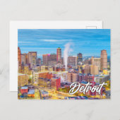 Carte Postale Detroit, Michigan, États-Unis (Devant / Derrière)