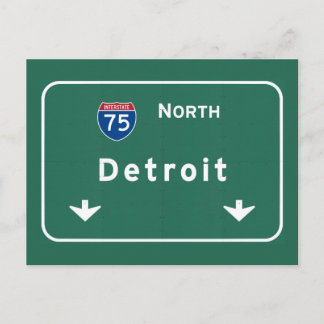 Carte Postale Detroit Michigan mi Autoroute Interstate Freeway :