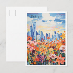 Carte Postale Detroit Michigan Voyage Ville