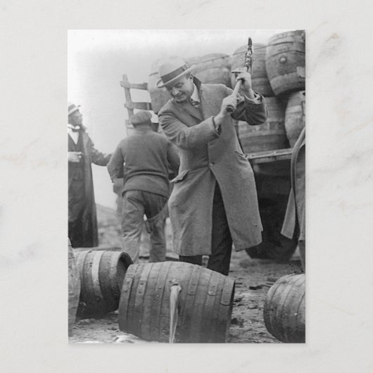 Carte Postale Détruire des fûts de bière, 1924 (Devant)