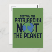 Carte Postale Détruisez le patriarcat et non le Jour des terres (Devant / Derrière)