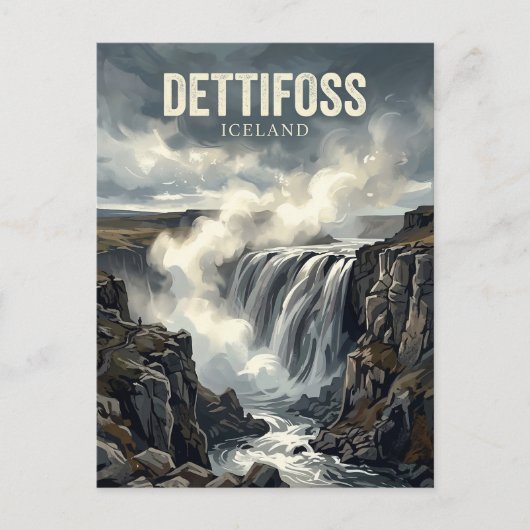 Carte Postale Dettifoss Islande (Devant)
