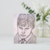 Carte Postale deuil (Debout devant)