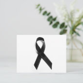 Carte Postale Deuil - Ruban noir (Debout devant)