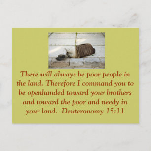 Carte postale Deutéronome 15:11