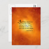 Carte Postale Deutéronome 6:5 (Devant / Derrière)