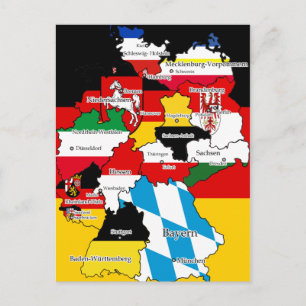 Carte Postale Deutsche Bundesländer