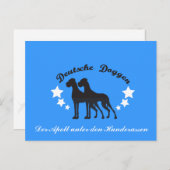Carte Postale Deutsche Doggen (Devant / Derrière)