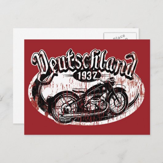 Carte Postale Deutschland Motowear (Devant / Derrière)