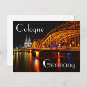 Carte Postale Deutzer Bridge Cologne Allemagne (Devant / Derrière)