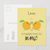 Carte Postale Deux à Mango Tango Ballroom Dancing Citation (Devant / Derrière)