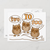 Carte Postale Deux à trop (Devant / Derrière)