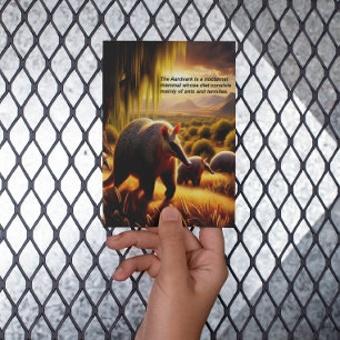 Carte Postale Deux Aardvark tendre amour maternel de fourmilier