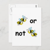 Carte Postale Deux abeilles ou pas deux (Devant / Derrière)