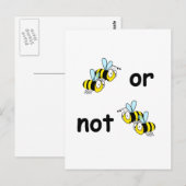 Carte Postale Deux abeilles ou pas deux abeilles (Devant / Derrière)