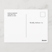 Carte Postale Deux ans sauvages Fête d'anniversaire verte or noi (Dos)