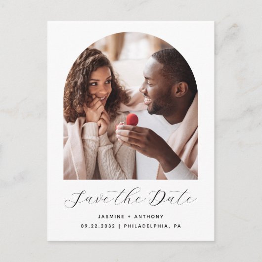 Carte Postale Deux Arche photo noir blanc QR Code Enregistrer la (Devant)