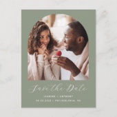 Carte Postale Deux Arcs photo Sage Green QR Code Enregistrer la (Devant)