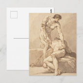 Carte Postale Deux athlètes (Devant / Derrière)