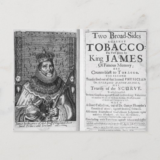 Carte Postale 'Deux attaques contre le tabac (Devant)