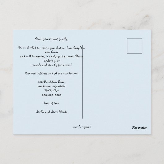 Carte Postale Deux ballons verts modifiables Avis de déplacement (Dos)