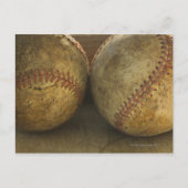 Carte Postale Deux baseballs antiques (Devant)
