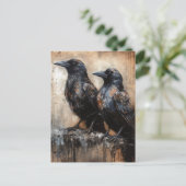 Carte Postale Deux beaux corbeaux (Debout devant)