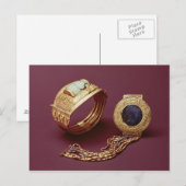 Carte Postale Deux bracelets, de la Tombe de Toutankhamon (Devant / Derrière)