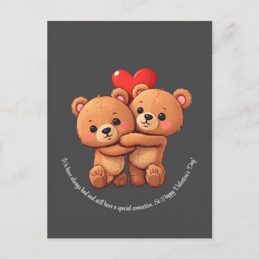 Carte Postale Deux caricatures s'étreignent. (Devant)