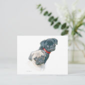 Carte Postale Deux Carlins (Debout devant)