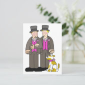 Carte Postale Deux chambres et leur dessin de Mariage de chien (Debout devant)
