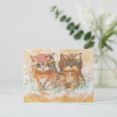 Carte Postale Deux chatons (Debout devant)