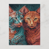 Carte Postale Deux chats (Devant)