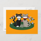 Carte Postale Deux chats (Devant / Derrière)
