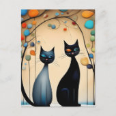Carte Postale Deux chats charmants (Devant)