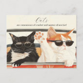 Carte Postale Deux chats mignons (Devant)