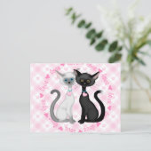 Carte Postale Deux chats mignons en amour (Debout devant)