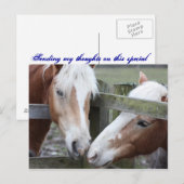 Carte Postale Deux chevaux (Devant / Derrière)