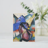 Carte Postale Deux chevaux, rouge et bleu par Franz Marc (Debout devant)