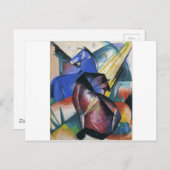 Carte Postale Deux chevaux, Rouge et Bleu par Franz Marc (Devant / Derrière)