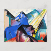 Carte Postale Deux chevaux rouges et bleus de Franz Marc (Devant)