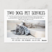 Carte postale Deux Chiens (Dos)